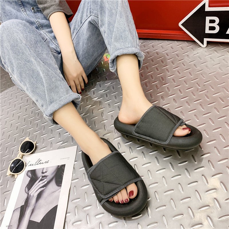 Chic Grey Beach Sandals with Comfort Sole - MANDOTOS INTERNATIONAL