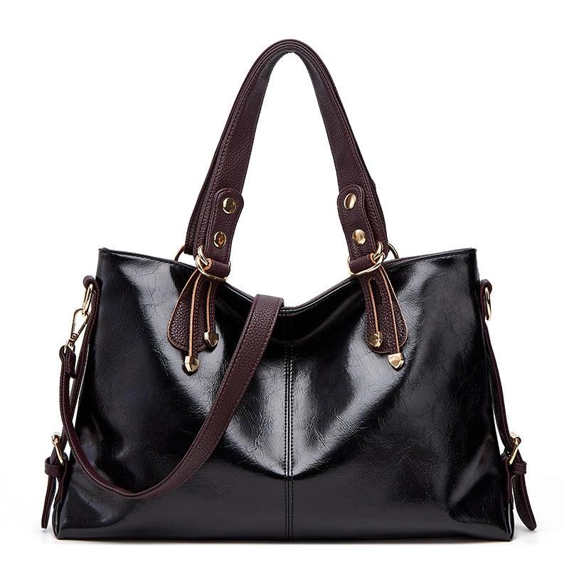 Women's Large Capacity Soft Leather Shoulder Messenger Handbag - MANDOTOS INTERNATIONAL0