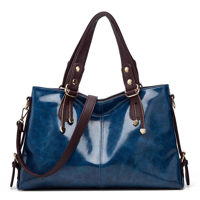 Women's Large Capacity Soft Leather Shoulder Messenger Handbag - MANDOTOS INTERNATIONAL0
