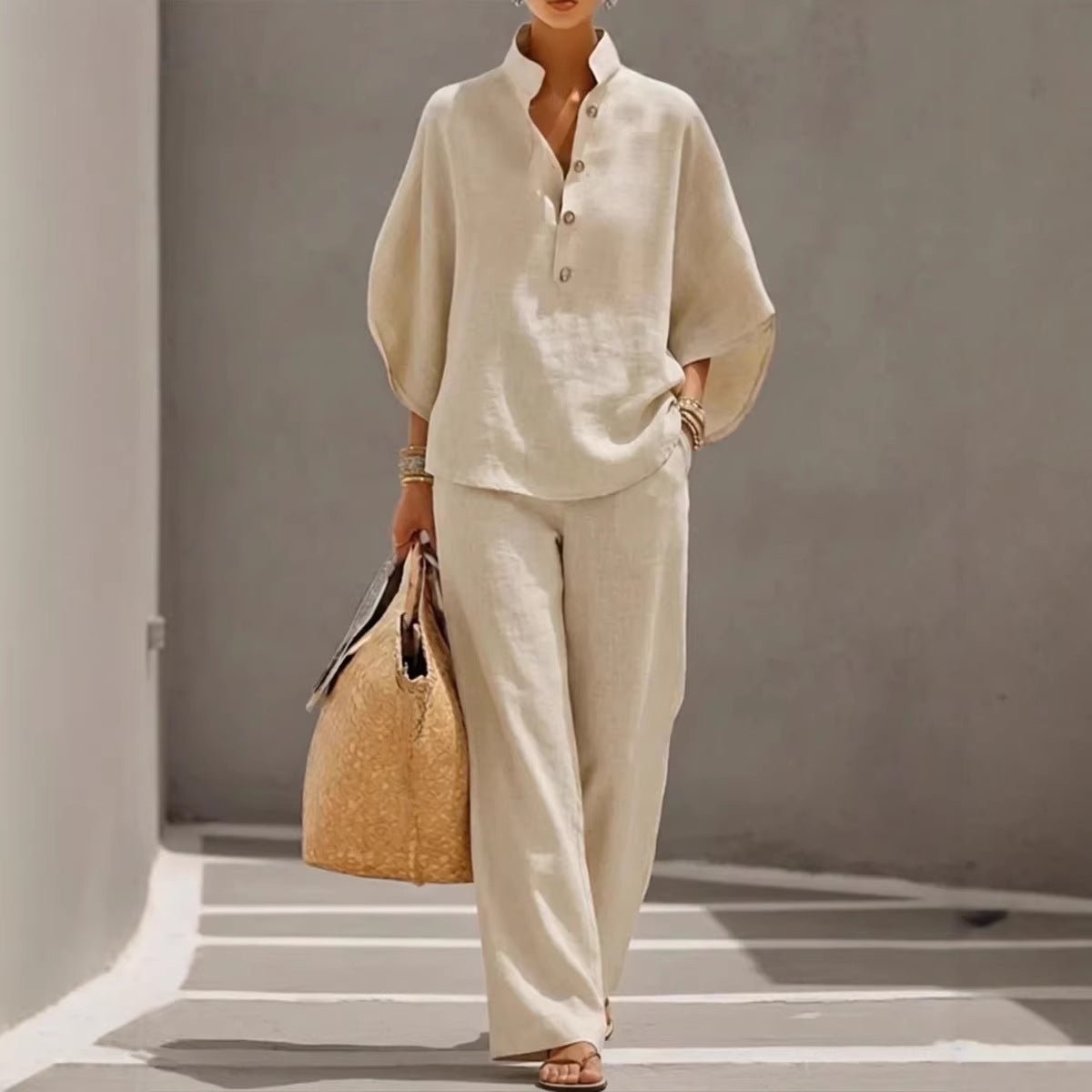 Women’s Casual Shirt and Full-Length Pants Set - MANDOTOS INTERNATIONALcasualwear