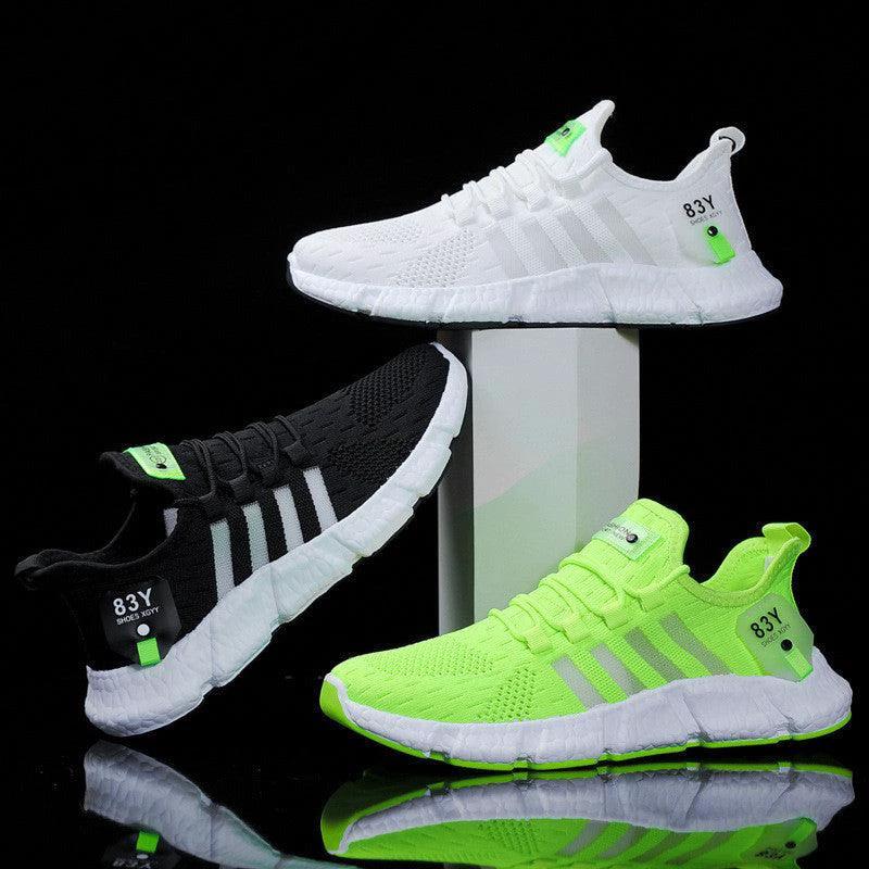 Men's Breathable Mesh Sports Shoes with Flying Weave Upper - MANDOTOS