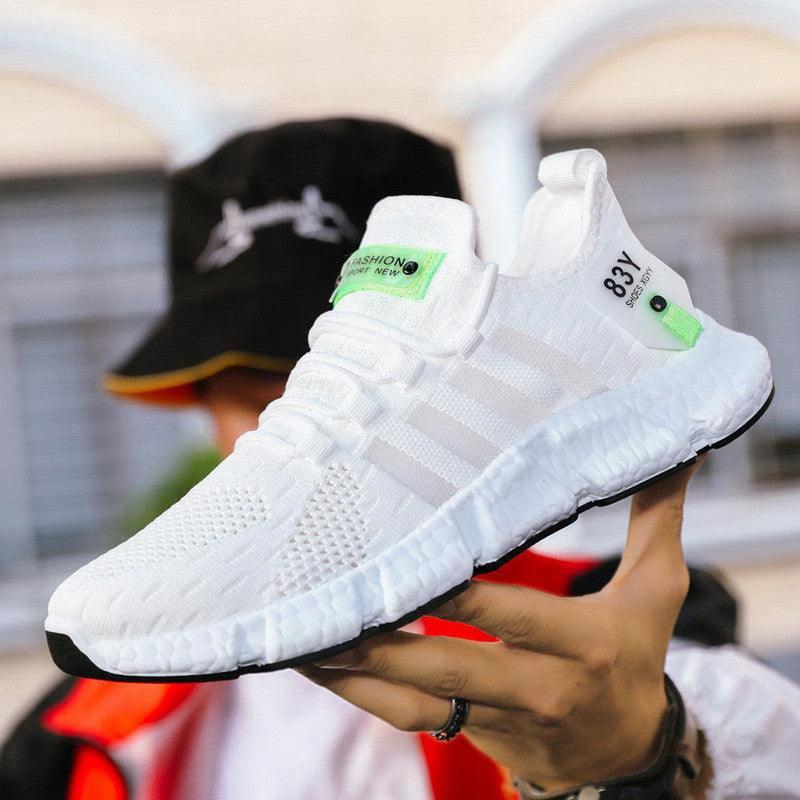 Men's Breathable Mesh Sports Shoes with Flying Weave Upper - MANDOTOS