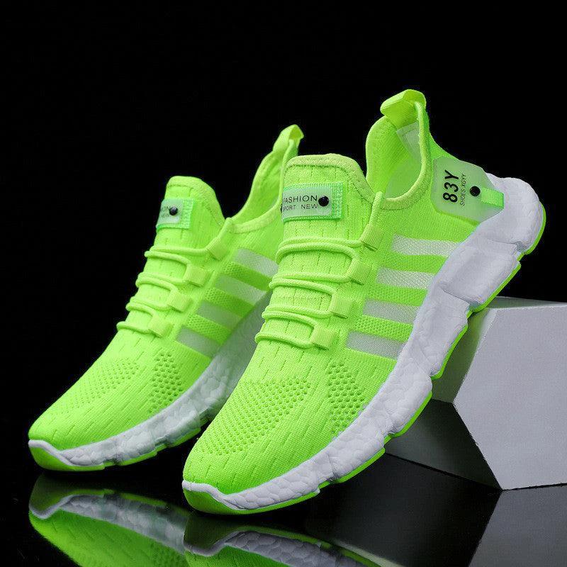Men's Breathable Mesh Sports Shoes with Flying Weave Upper - MANDOTOS