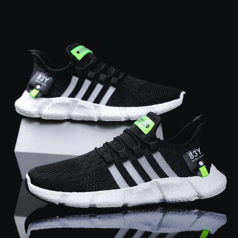 Men's Breathable Mesh Sports Shoes with Flying Weave Upper - MANDOTOS