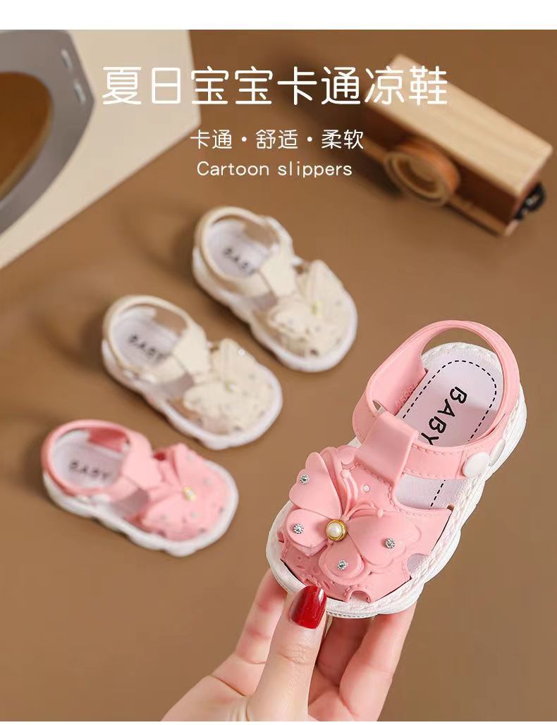 Girls' Sandals 2023 Summer New Children's Non-slip Soft Sole Infant Little Girl Baby Princess Beach Shoes - MANDOTOS INTERNATIONAL