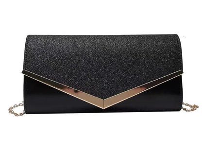 Glitzy Striped Sequin Satchel - MANDOTOS