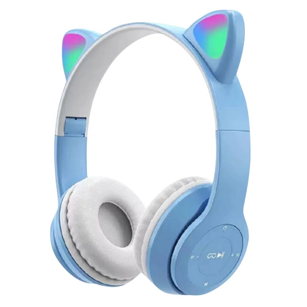 Glow Light Cat Ear Bluetooth Headphones for Kids and Adults - MANDOTOS INTERNATIONAL