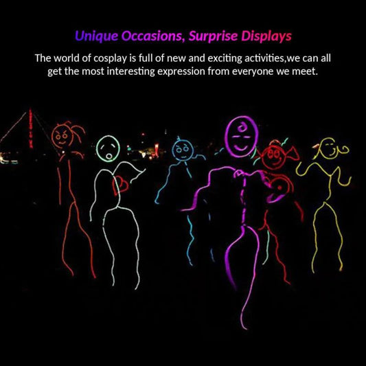 Glowing EL Wire Neon Tube Strings for Decor with Controller - MANDOTOS