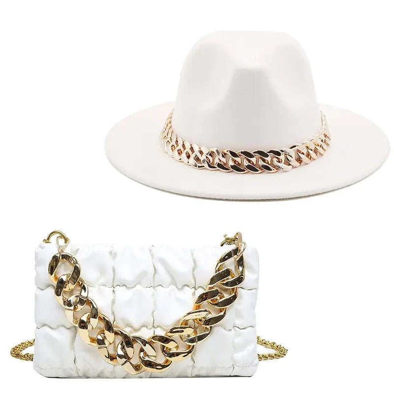 Gold Chain Fedora Luxury - MANDOTOS