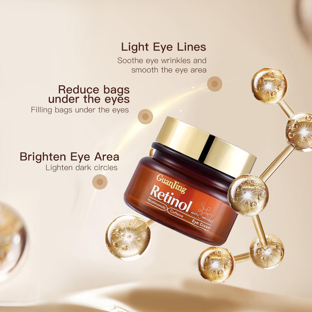 GUANJING Natural Skincare Retinol Eye Cream Vegan Organic Anti Aging Moisturizer Anti-wrinkle Skin Whitening Retinol Eye Cream - MANDOTOS