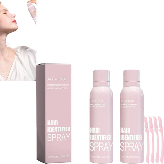 Hair Identifier Spray For Face Shaving, Skin Body Hair Identifying Spray With Razors,Hair Identifier Spray For Face Dermaplaning, Women Dermaplaning Tool For Face - MANDOTOS