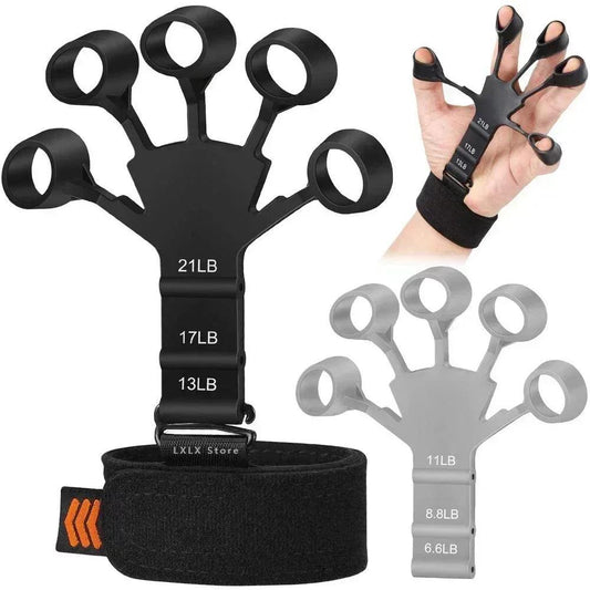 Hand Grip Strengthener Physical Tools Guitar Finger Trainer Training and Exercise Gym 6th Level Resistance Gripster Expander - MANDOTOS