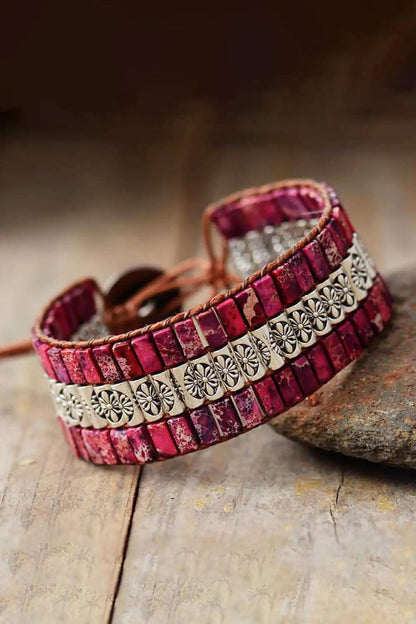Handmade Triple Layer Natural Stone Bracelet - MANDOTOS