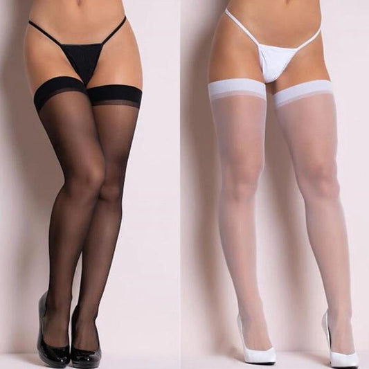 Women's Sheer Thigh High Socks - Summer Hosiery - MANDOTOS