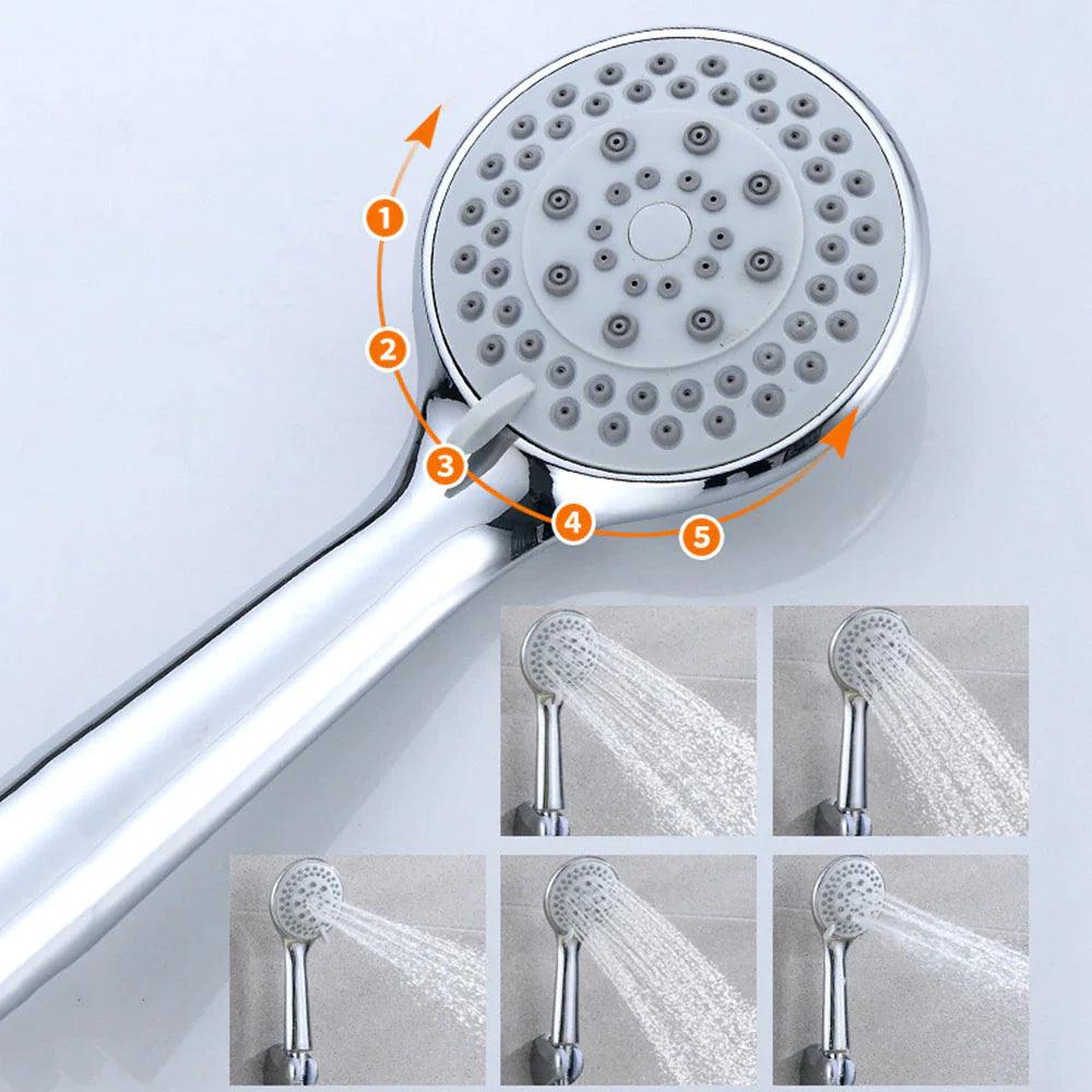 High-Pressure 5-Mode Handheld Shower with Hose - MANDOTOS