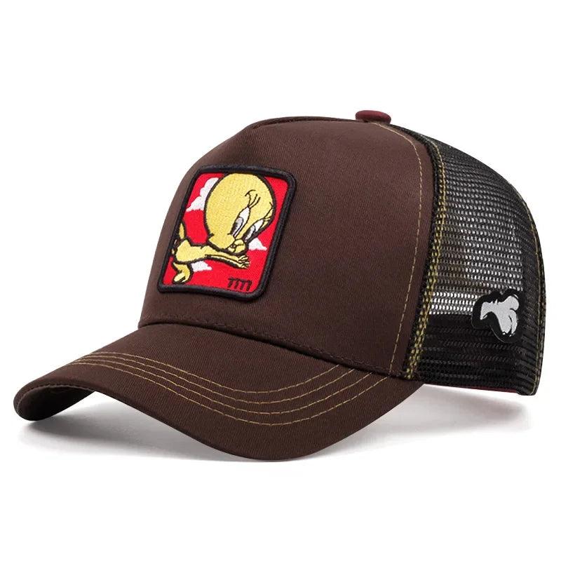 Hot Sale Unisex Anime Cartoon Cap High Quality Embroidered Patch Draw Baseball Cap Male Female Trucker Hat Mesh Hats Sun Hat - MANDOTOS