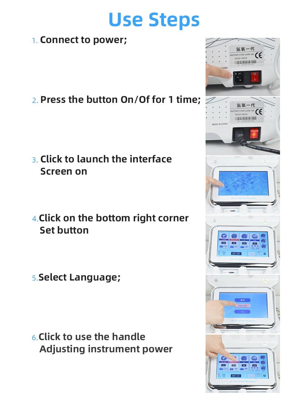 Hydro Water Oxygen Jet Peel Machine Oxy Spray Facial Machine Face Cleaning RF Lifting Dermabrasion Skin Care Beauty Device Spa - MANDOTOS