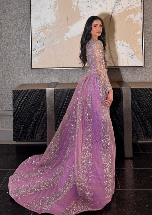 Aleya Beaded Detachable Embellished Sequin Overskirt (Dress Not Included) - MANDOTOS INTERNATIONALLong Dress