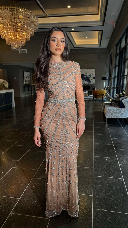 Kendall Long Sleeve Beaded Dress Iyza Belaar