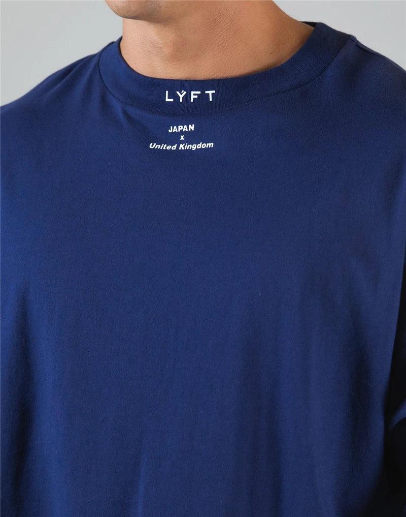 JAPAN&UK Cotton Gym Sport T Shirt Men Short Sleeve Running Shirt Men Workout Training Tees Fitness Loose large size M-XXXL