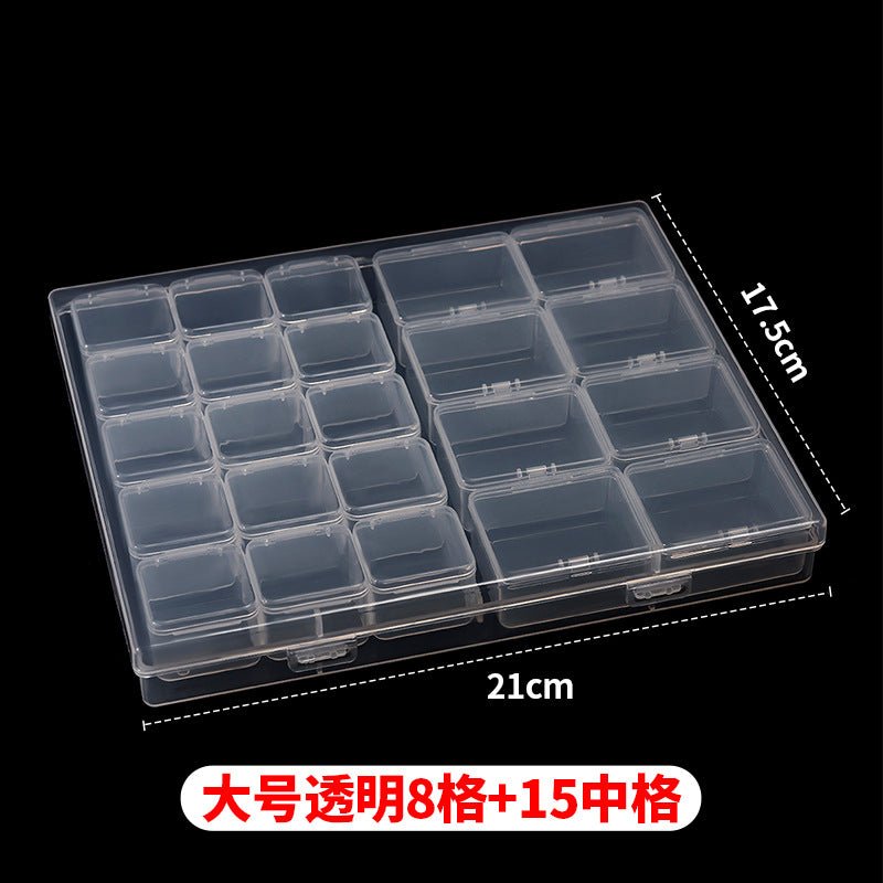 Jewelry Box Jewelry Storage Box Anti-oxidation Box Earrings Card Transparent Multi-compartment Portable Multifunctional Storage Box - MANDOTOS INTERNATIONAL
