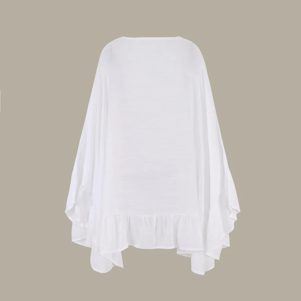 JSN9202262 2024 New Arrival Hot Selling Lace Bikini Cover up V Neck Solid Color High Quality Blouse for Girl - MANDOTOS INTERNATIONAL