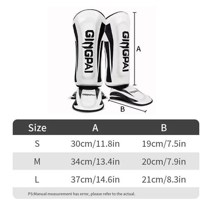 Kickboxing Boxing Shin Guard Pads Muay Thai Martial Arts Sanda Wushu Leg Protector Taekwondo Ankle Guards - MANDOTOS