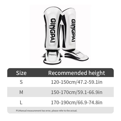 Kickboxing Boxing Shin Guard Pads Muay Thai Martial Arts Sanda Wushu Leg Protector Taekwondo Ankle Guards - MANDOTOS