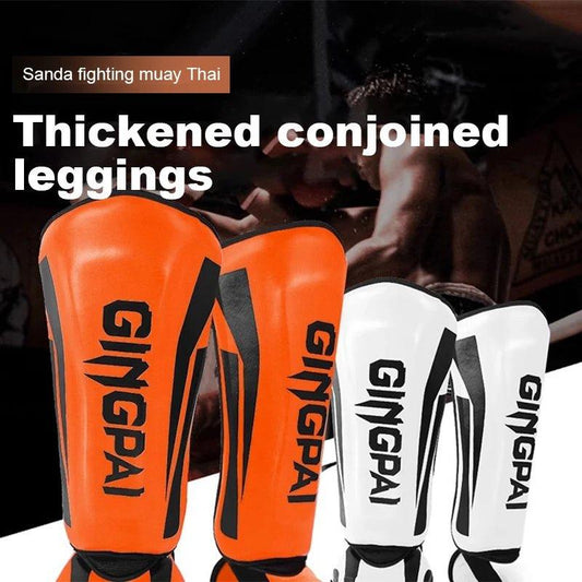 Kickboxing Boxing Shin Guard Pads Muay Thai Martial Arts Sanda Wushu Leg Protector Taekwondo Ankle Guards - MANDOTOS