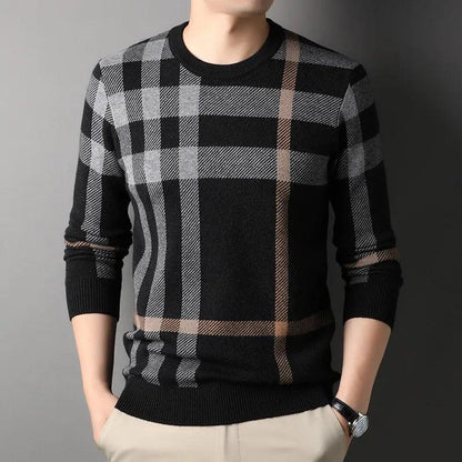 Knitwear Casual Crew Neck Top Bottoming Men's Sweater - MANDOTOS
