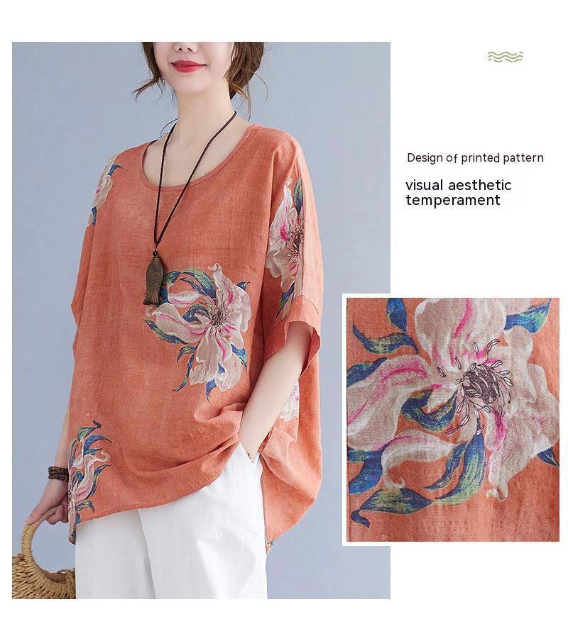 Korean Cotton Hemp Summer Half Sleeve Top - Effortlessly Stylish Comfort - MANDOTOS