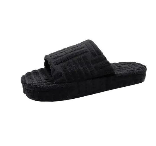 Ladies' Plush Slip-On Slippers - MANDOTOS