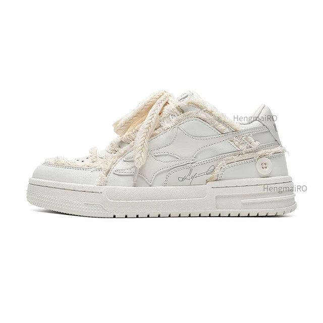Leather Sneakers Casual Shoes - MANDOTOS