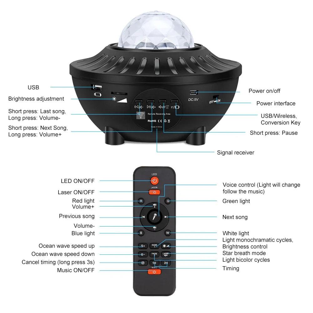 LED Star Galaxy Projector Lamp - MANDOTOS