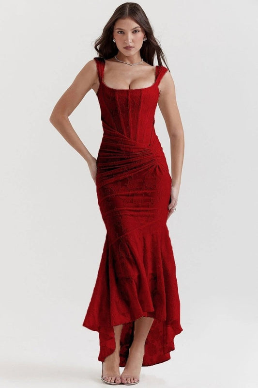Purple Mozision off-shoulder backless evening dress for women, sleeveless strapless ruched bodycon club party gown.