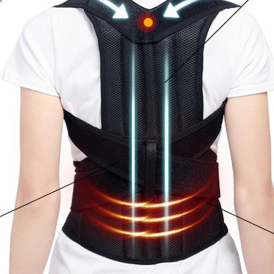 Mandotos spine bending posture corrector worn on back, designed to improve posture and support spinal alignment.