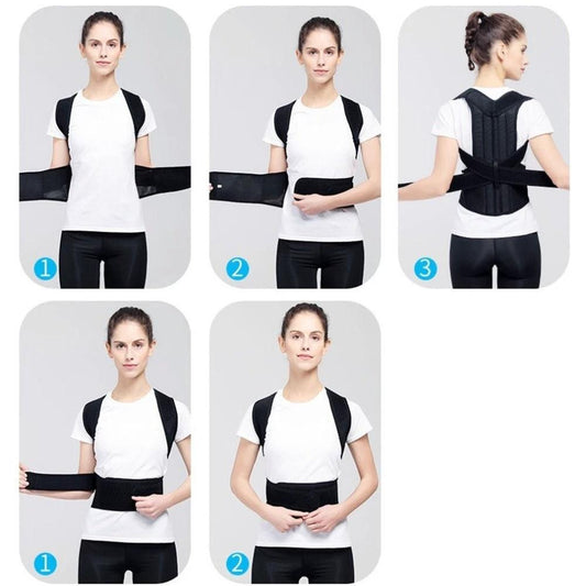 Mandotos spine bending posture corrector worn around shoulders and back for improved posture and spinal alignment.