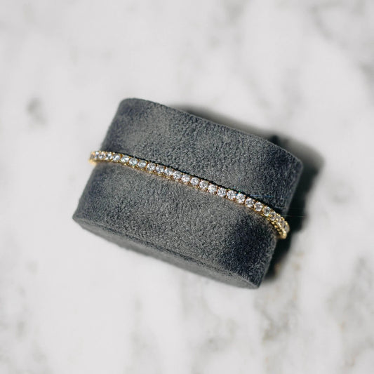 18K Gold Plated Zircon Tennis Bracelet - MANDOTOS