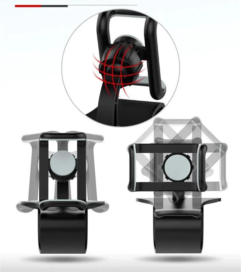 360 Rotatable Car Phone Holder Universal Cell Phone Stands Car Rack Dashboard Support for Auto Grip Mobile Phone Fixed Bracket - MANDOTOS