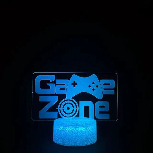 Mandotos 3D LED RGB gamer light with vibrant, colorful illumination and modern design for gaming setups and room decor.