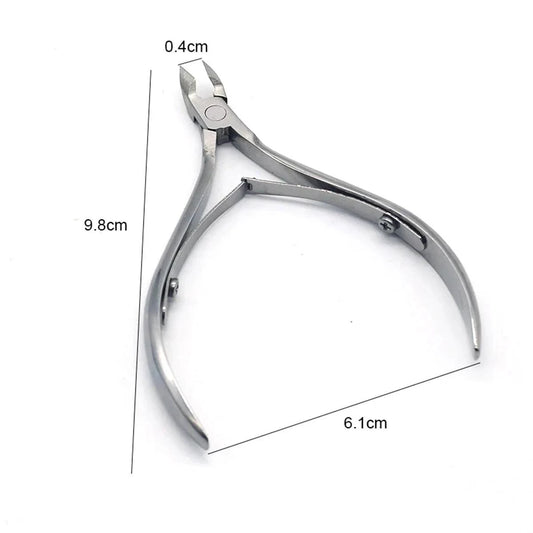 4 Pcs/Set Professional Stainless Steel Nail Cutter Scissor Nippers Muti Function Cuticle Pusher Remover Nail Care Manicure Kits - MANDOTOS