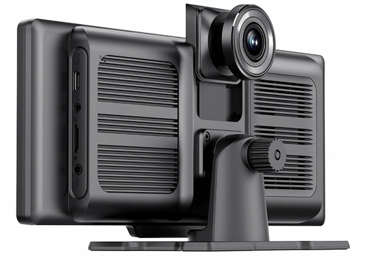 Mandotos 4K 10.26-inch mirror dash cam with Carplay and Android Auto, showing the sleek display mounted in a vehicle interior.