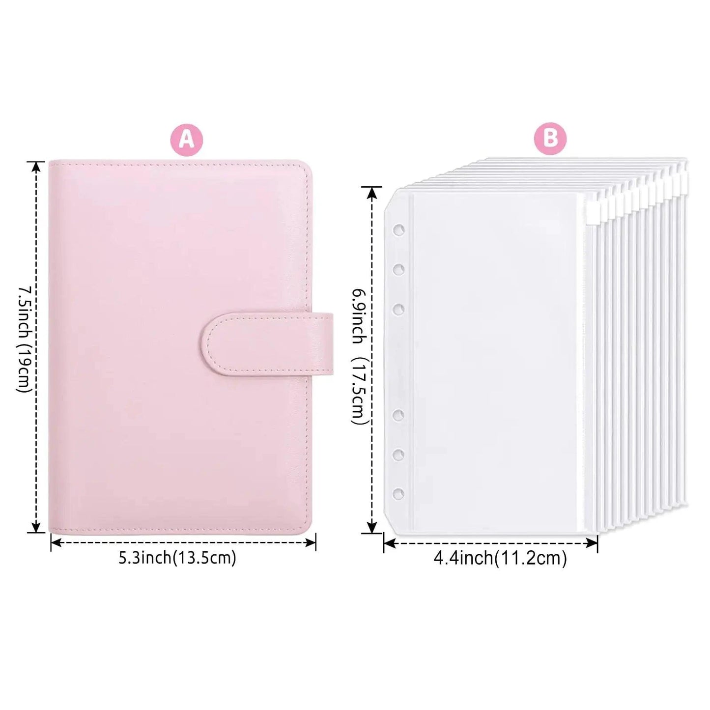 A6 Deluxe Leather Finance Organizer by MANDOTOS, featuring multiple card slots, cash pockets, and a sleek leather finish.