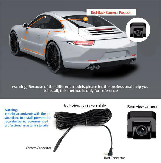 Mandotos Acceo 4K Ultra HD dash cam with dual lenses, WiFi, GPS, night vision, and parking mode for vehicle security.