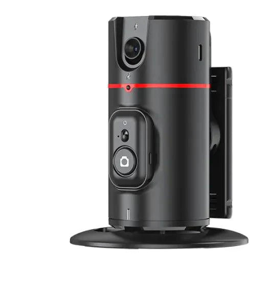 Mandotos AI 360° facial track stabilizer attached to a camera for smooth, professional video recording and facial motion tracking.