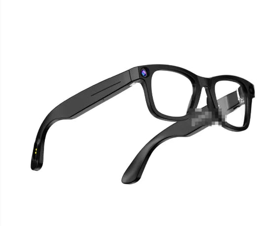 Mandotos AI Camera Smart Glasses with sleek design, featuring built-in camera and smart technology for hands-free photography and recording.