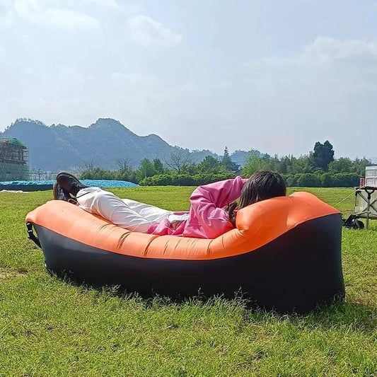 Mandotos AirLounge Elite sofa bed with plush cushions, modern design, and versatile functionality for stylish living spaces.