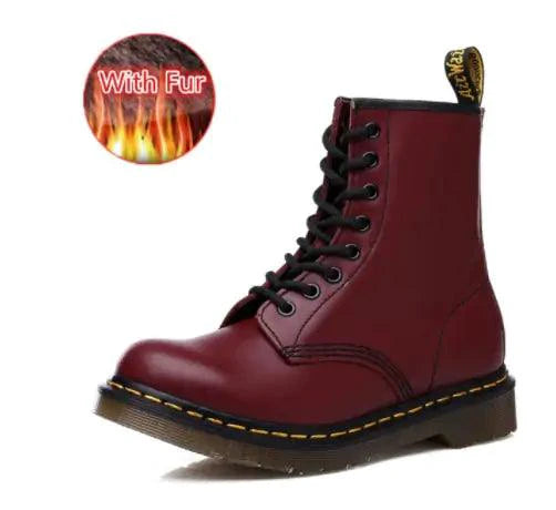 All-Season Leather Boots - MANDOTOS