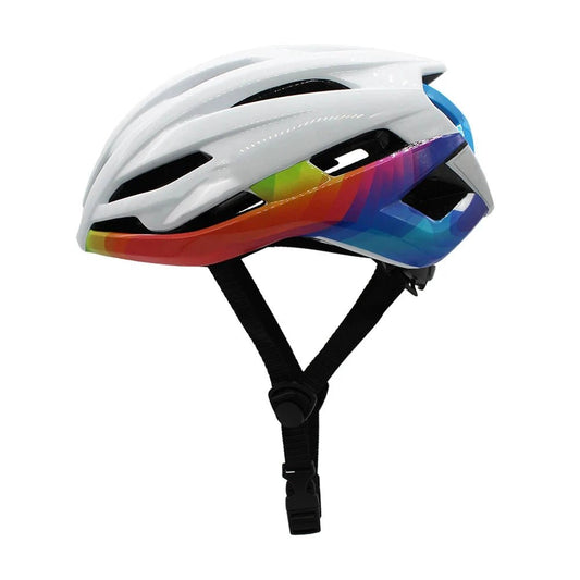 Mandotos men's road bike helmet with reflective surface, designed for cycling, racing, and cyclocross safety.