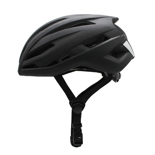 Mandotos men's road racing bike helmet with reflective surface, cycling safety gear for cyclocross and time-trial riding.